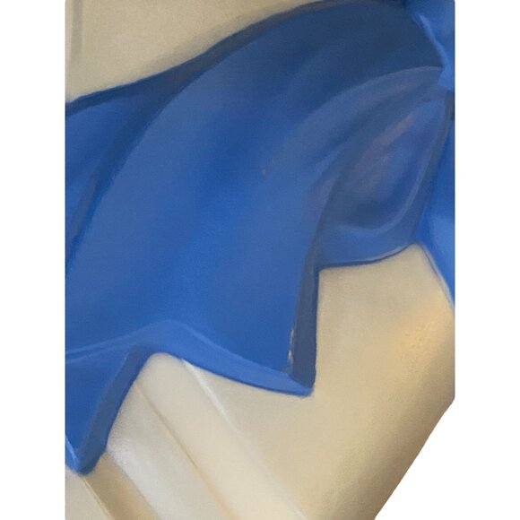 Vintage 1993 TPI Blow Mold Silver Bells With Blue Ribbon Bow Christmas Light - Picture 6 of 8